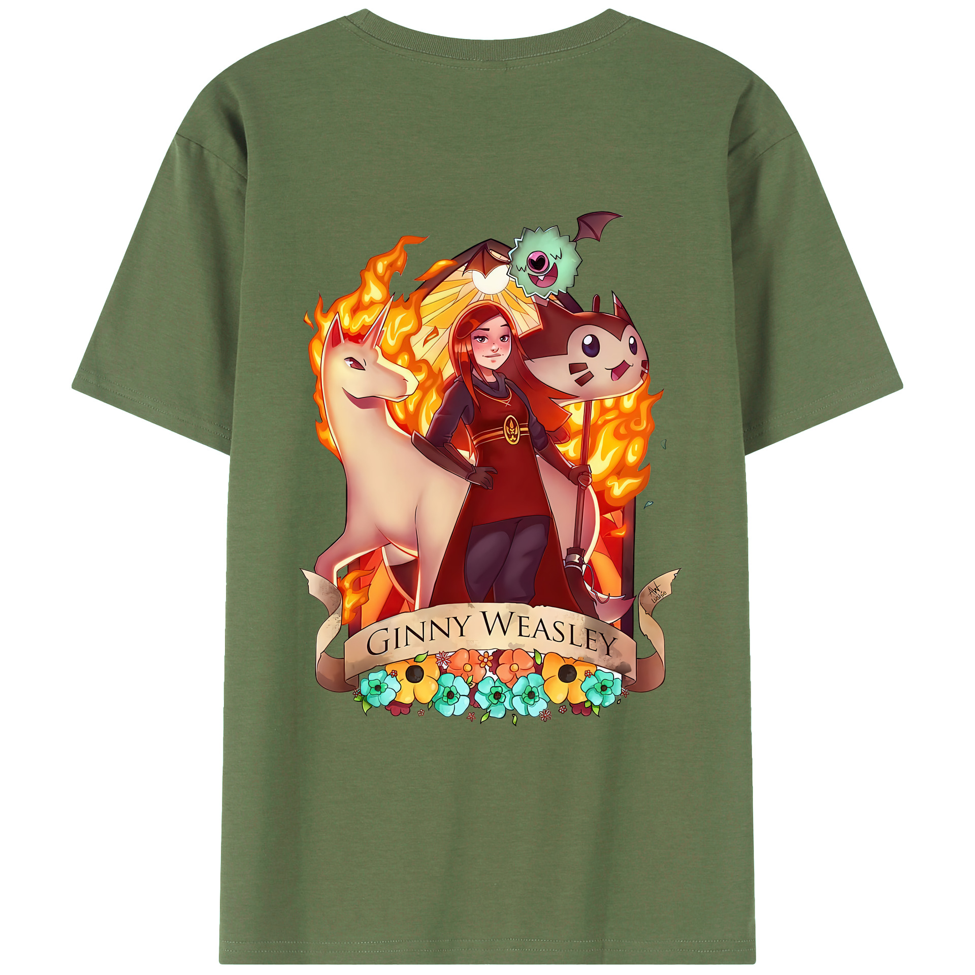 （画像用） Harry Potter ハリー・ポッターシリーズ 綿100％ メンズ半袖Tシャツ（バックプリント） 通気性